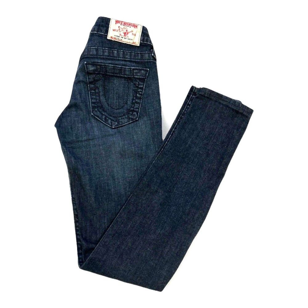 TRUE RELIGION |Stella Dark Wash Stretch Skinny Jeans Women's Size 24